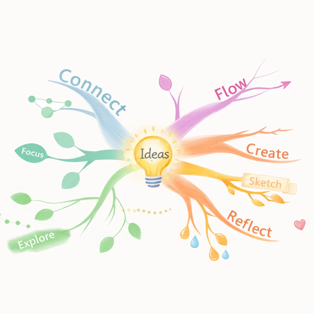 organic handwritten mind map example