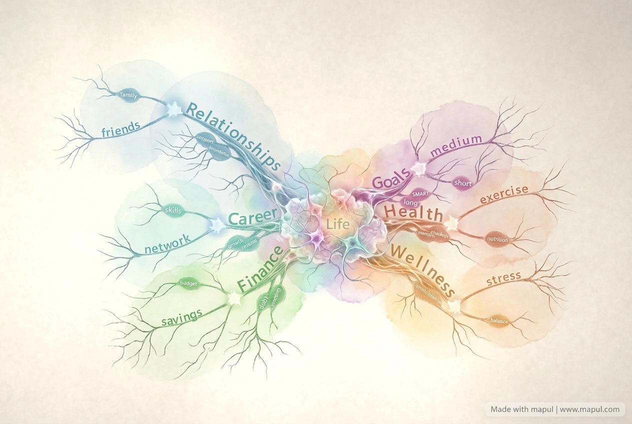 AI-exported mind map about Life Planning