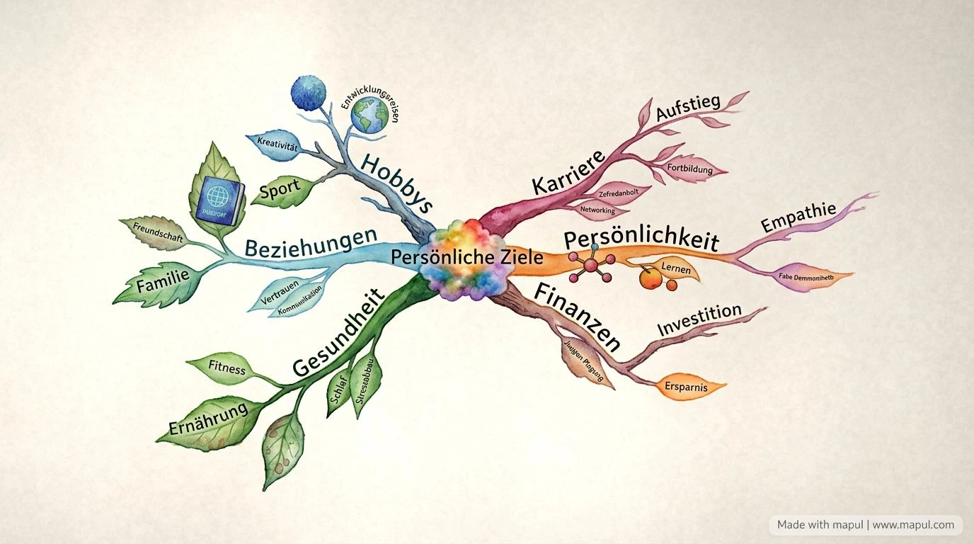AI-exported mind map about Persönliche Ziele