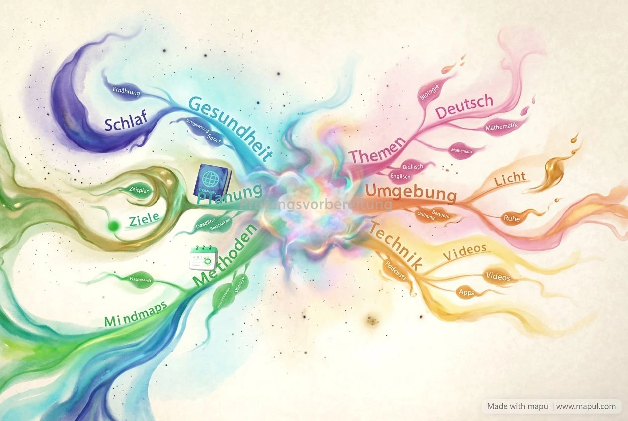 AI-exported mind map about Prüfungsvorbereitung
